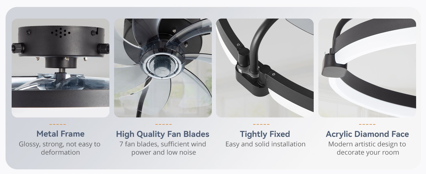 black fandelier ceiling fan with light