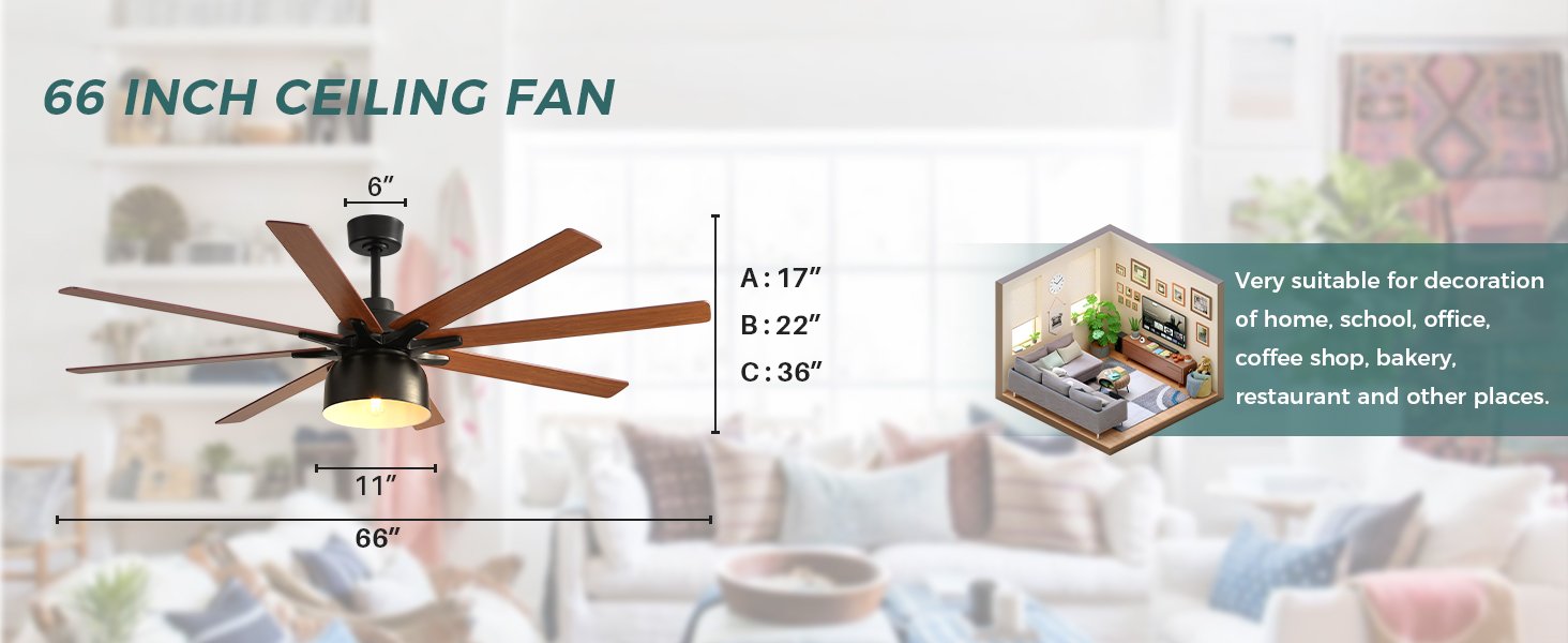 caged ceiling fan with light