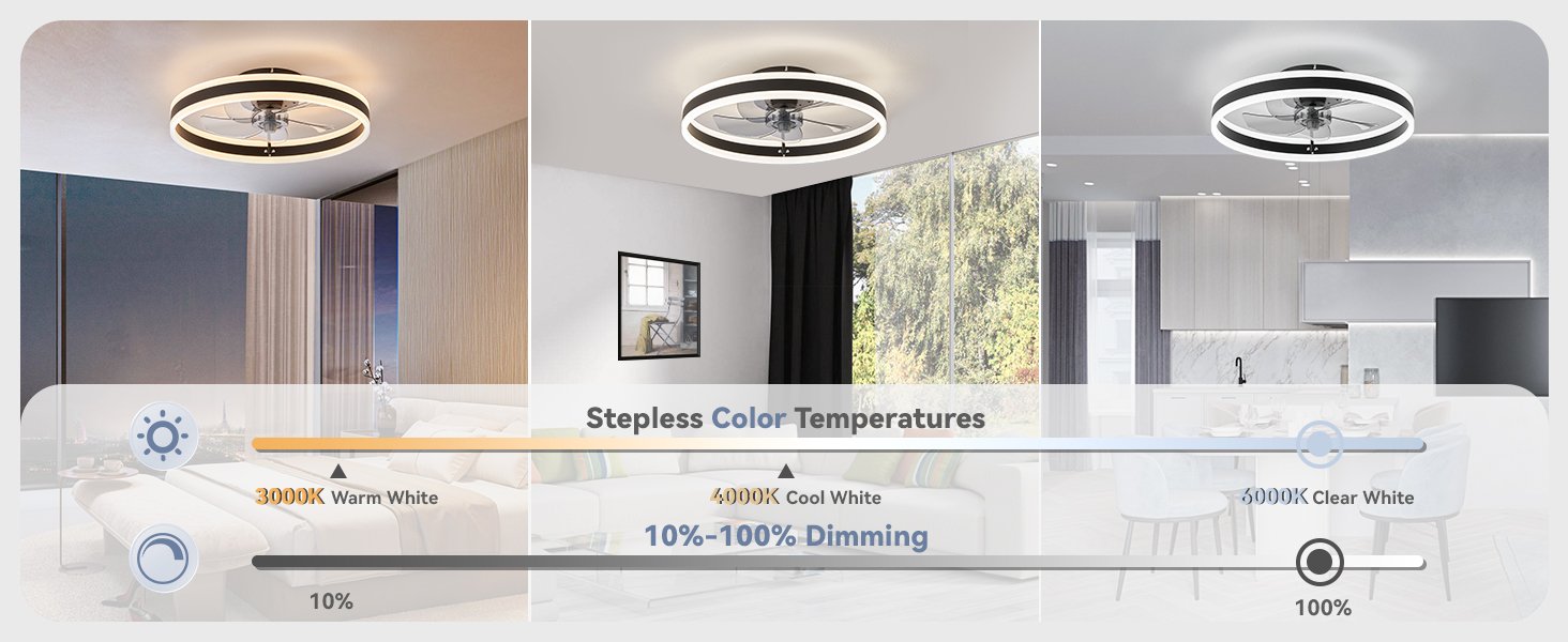 stepless color temperatures & dimming
